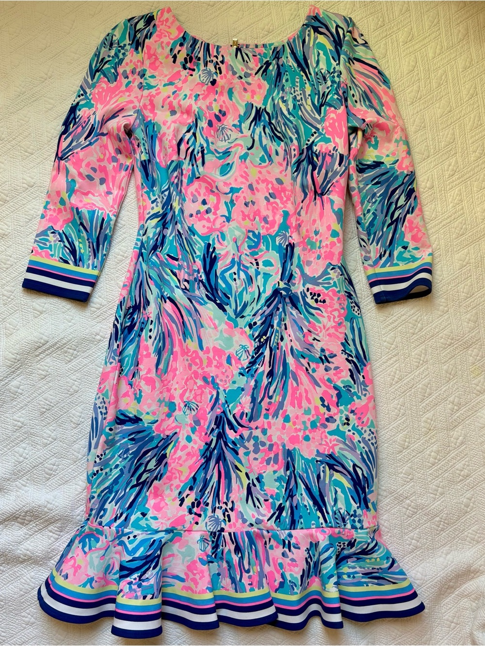 Lilly Pulitzer Reem Dress in Periwinkle Purple Fan Sea